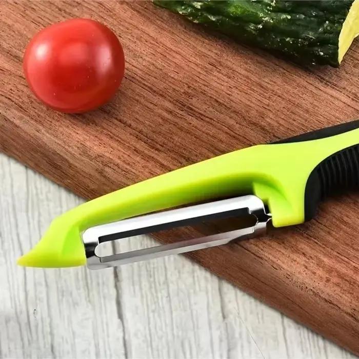 Couteau à éplucher de pommes de terre multifonctionnel en acier inoxydable