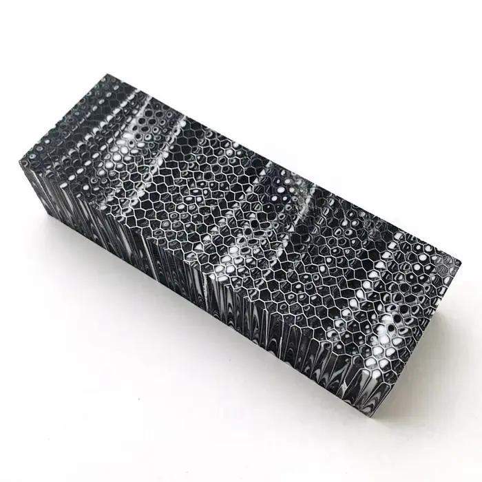 C-Tek Matériau en résine pour manche de couteau, patch en résine nid d'abeille, accessoires DIY 120x40x8mm