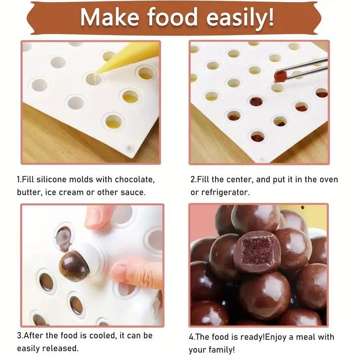 Plateau de cuisson sphérique antiadhésif 3D pour bonbons et truffes