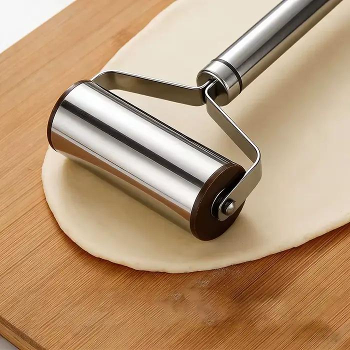Rouleau à pâtisserie antiadhésif à Double tête en acier inoxydable