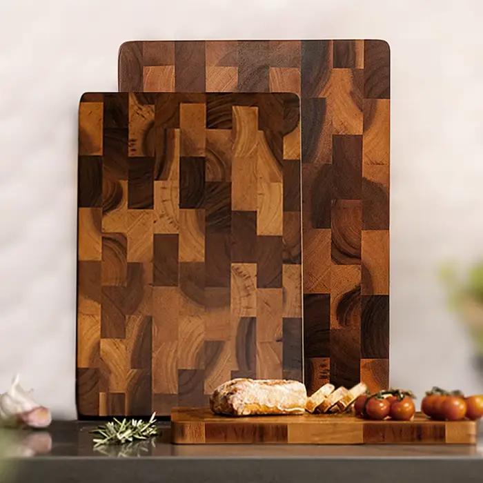 Planche à découper d'épissure en bois d'acacia Double face utilisant