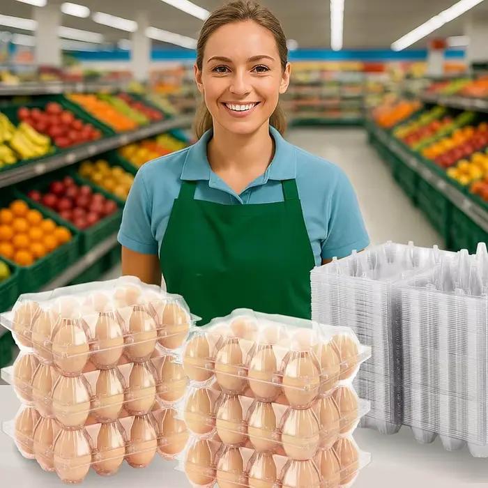 Cartons à œufs en plastique bon marché en gros