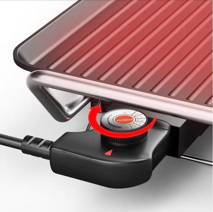 220V gril électrique antiadhésif appareil ménager bricolage Barbecue nourriture poêle plaque chauffage rapide