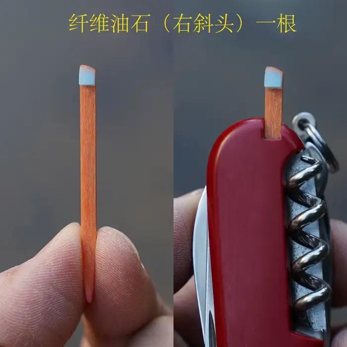 Pierre à aiguiser double face de remplacement pour Victorinox 58/65/74/84/91/111mm SAK, outil d'entretien des couteaux 3-en-1