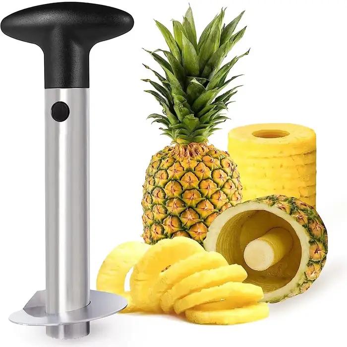 Coupe-ananas en acier inoxydable pour trancher et retirer le noyau d'ananas occasion spéciale cuisine à domicile