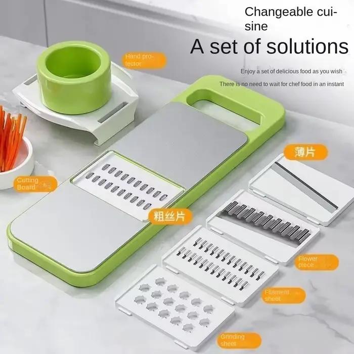 Râpe multifonctionnelle pour la cuisine à domicile, planche à carottes déchiquetées, coupe-légumes, broyeur de pommes de terre, artefact