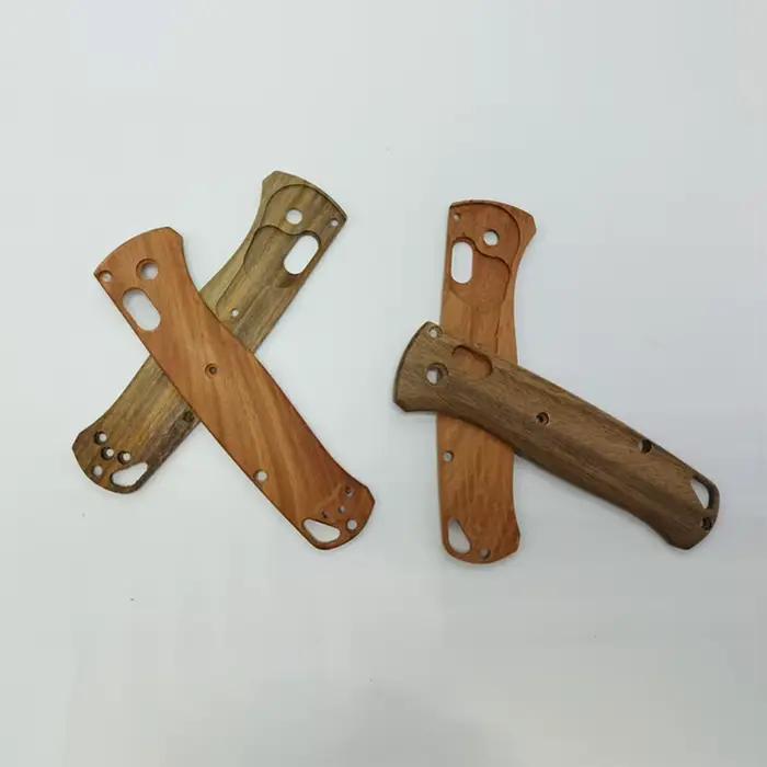 Balances de poignée de couteau en bois massif naturel personnalisé, 2 Types, pour couteaux Bugout 535, accessoires de fabrication de bricolage, pièces