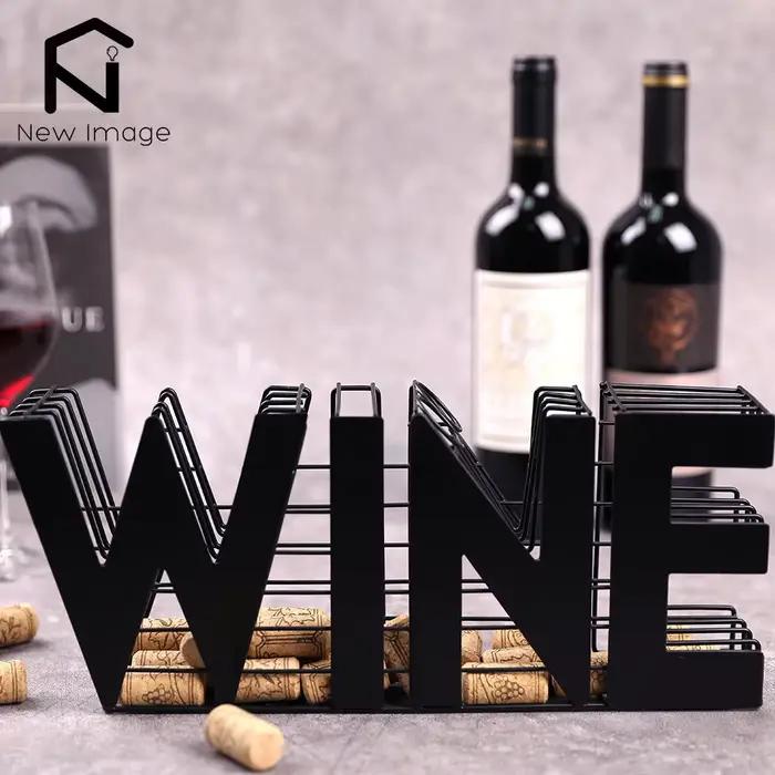 Porte-bouchon à vin rouge moderne, longueur de 13.5 pouces, support d'endurance, rangement pour comptoir de cuisine, armoire à vin, décoration de la maison