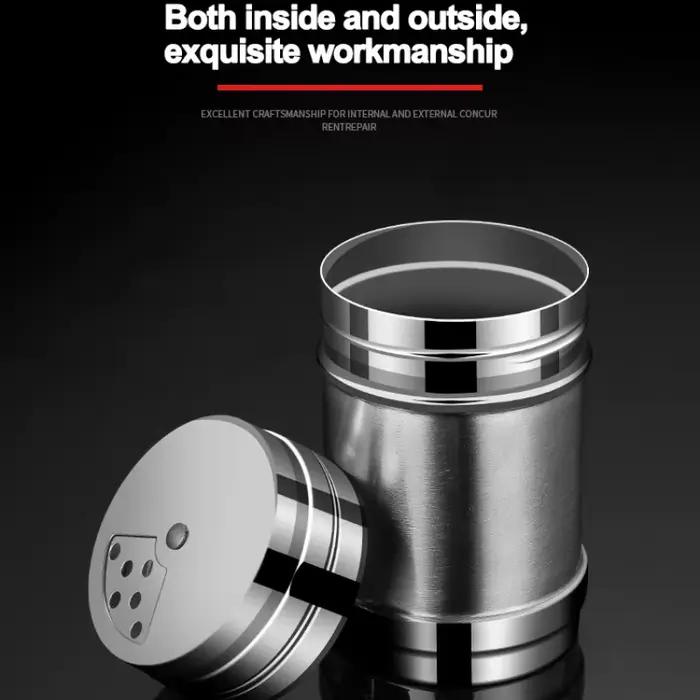 JJYY – bouteille de sel et de sucre, couvercle rotatif, Gadgets de cuisine polyvalents en acier inoxydable, Shaker à épices, pot à épices, boîte d'assaisonnement