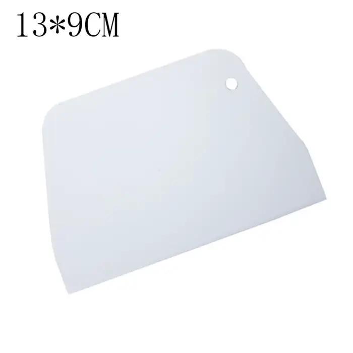 Coupe-pâtisserie spatules à gâteaux en plastique grattoir à pâte trapézoïdal pain Pizza Fondant outils couteau à beurre multiduty blanc ustensiles de cuisson sûrs