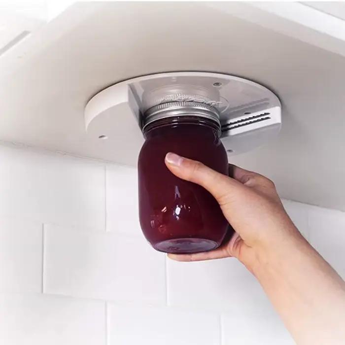 Ouvre-boîte rond auto-adhésif multifonction, non-ald, économie de main-d 'œuvre, ouverture de bocal, armoire de cuisine, accessoires de dissolvant de couvercle