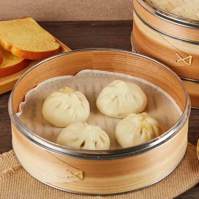 Cuisson bambou vapeur poisson riz Snack panier cuisine ustensiles de cuisine poisson riz Dim Sum panier riz pâtes cuiseur nourriture cuit à la vapeur farci