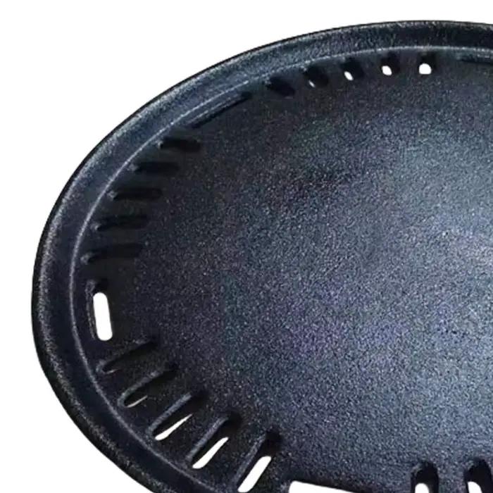 Plaque barbecue perforée en fer conception coréenne casserole multipurposée Rétention chaleur D2rd