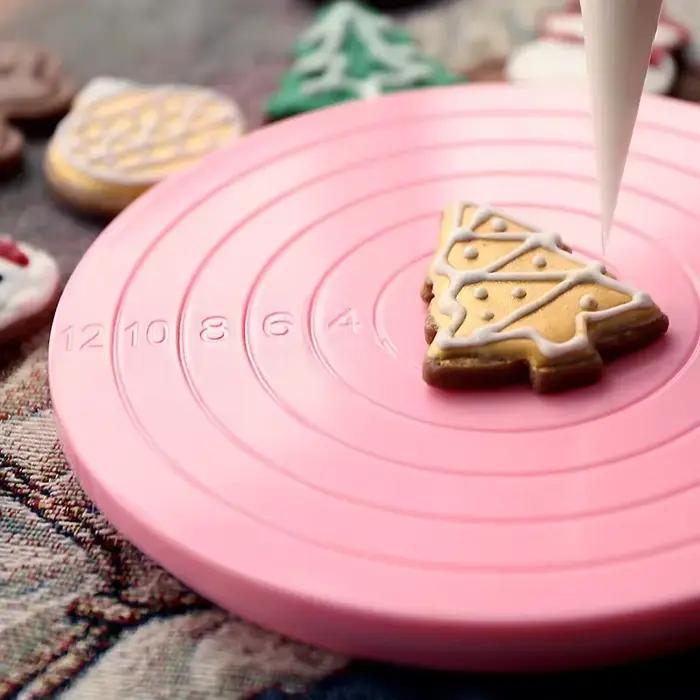 Support de plate-forme révoltant coloré pour gâteau bricolage, table éloignée, mini fourmi har en plastique, outils de cuisine rotatifs pour la maison, strass ronds