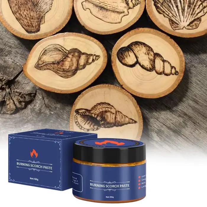 Pâte à bois rouge pour créer des motifs de combustion sur bois et tissu facile à ranger pour les projets de bricolage et les arts-crafts