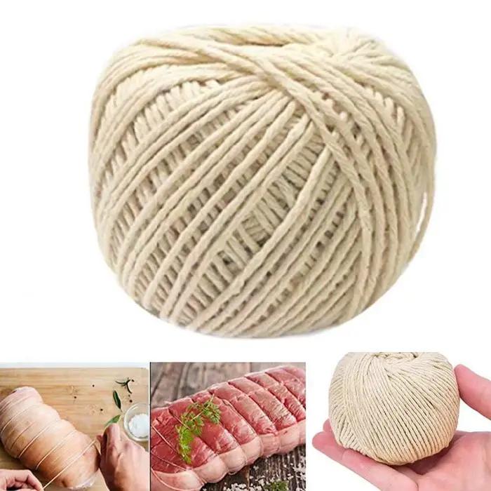 Corde de boucher en coton non blanchi multicolore pour présentation de viandes et volailles occasions spéciales trousseau de 70mètres tranches de dinde barbecue saucisses fêtes familiales