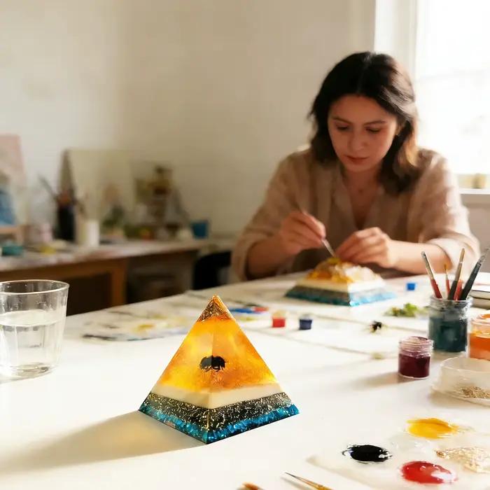 5 pièces - Moules en résine en forme de pyramide de différentes tailles