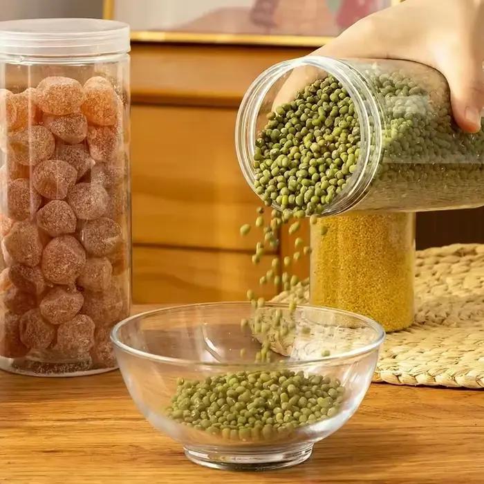 Bocaux de Rangement Transparents en Plastique Scellés