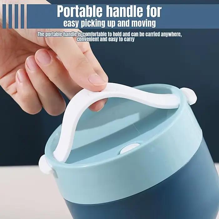 Pot thermique alimentaire de 600ml, tasse à soupe isolée étanche, conteneurs Thermos, boîte à déjeuner en acier inoxydable avec cuillère, garde au chaud