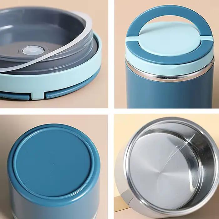 Pot de nourriture Thermos à soupe, récipient à déjeuner isolé, boîte à Bento pour aliments froids et chauds, flacon de nourriture, boîte à déjeuner en acier inoxydable avec poignée