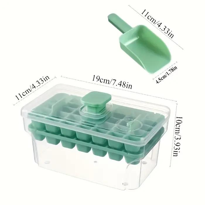 Plateaux à glace pour congélateur avec couvercle et bac