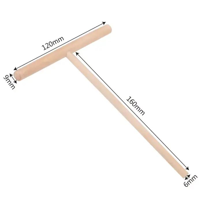 Crêpière en bois en forme de T