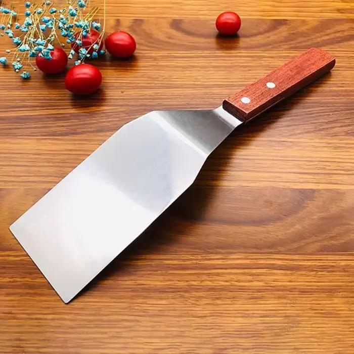 Spatule de cuisson à Steak à tête carrée en acier inoxydable