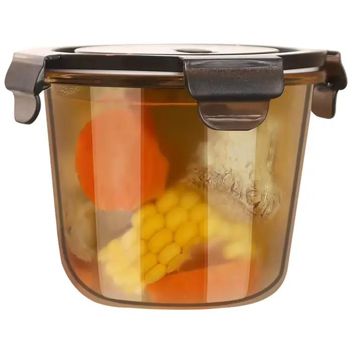 Filles à soupe frais Y-248 Bols en verre avec couvercle Mini bol à degré de chaleur diligence transparente Soupe aux fruits Filles Assad Bols micro-ondables