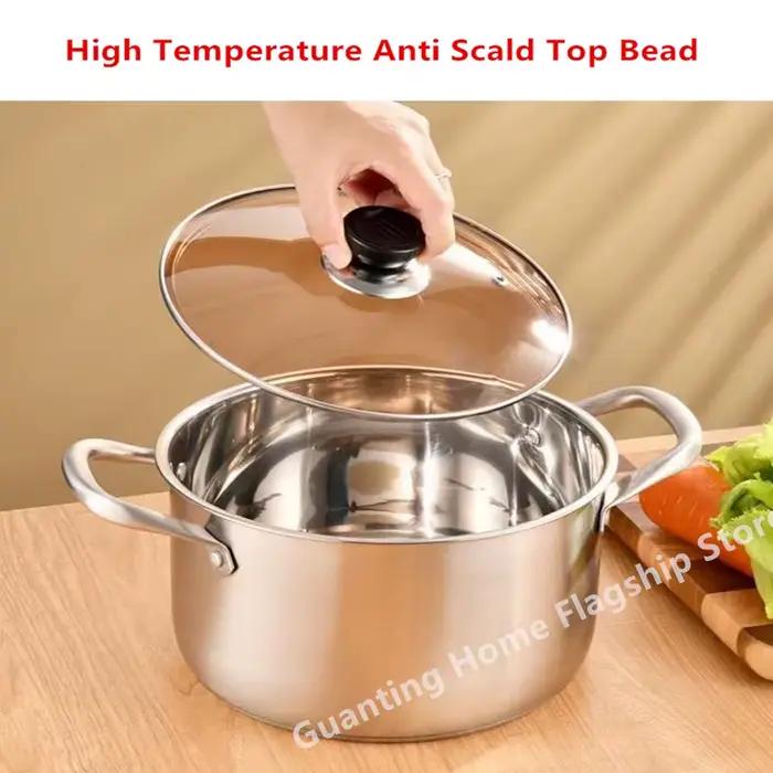 Couvercle en verre marron de 16 à 32cm avec bordure en acier inoxydable et couvercle de casserole de cuisine domestique multifonctionnel de Chef circulaire résistant à la chaleur