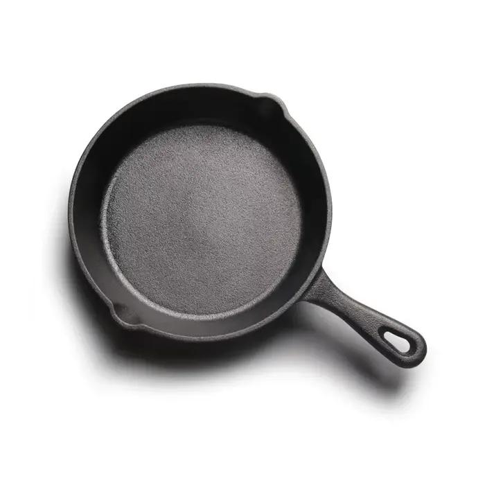 SHANGPEfeast UAN-Poêle en fonte pré-assaisonnée avec poignée en forme de larme, poêle de qualité, ustensiles de cuisine pour four et gril, signature, 14cm, 16cm, 20cm