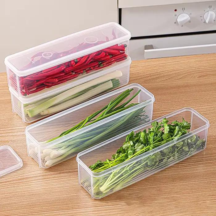 Boîte de stockage de nourriture TPXCKz en plastique PP gris clair pour la conservation de la fraîcheur et l'organisation de la cuisine