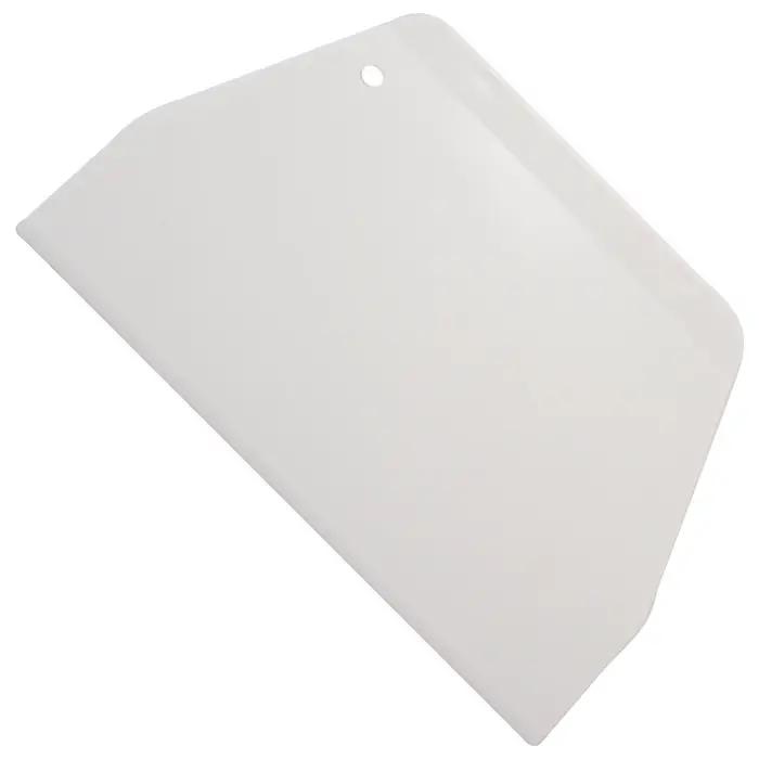 5 pièces, grattoir à pâte en plastique blanc plat de 19 cm x 12
