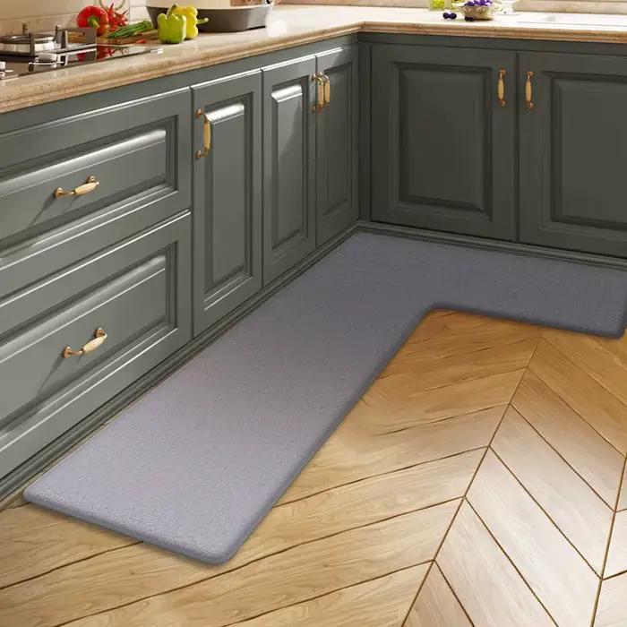 Tapis de sol souple en forme de L pour cuisine