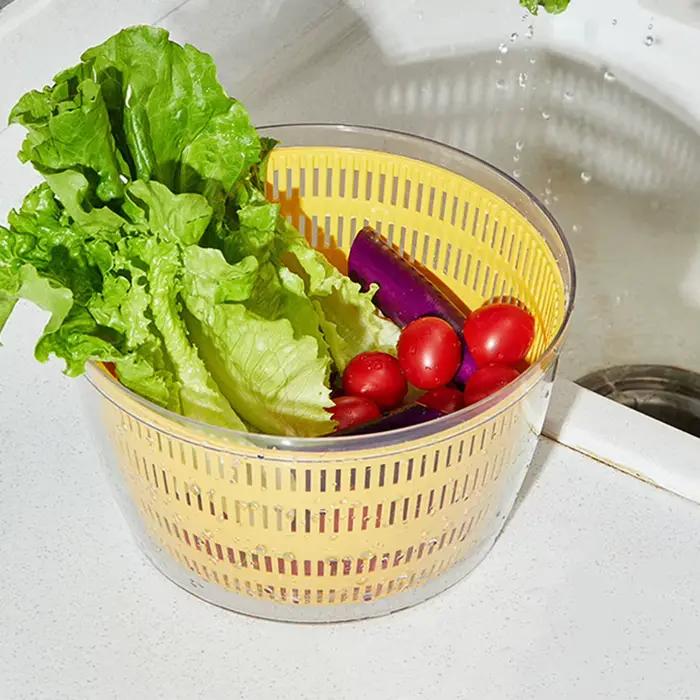 Essoreuse à salade rechargeable facile à utiliser pour fruits et légumes