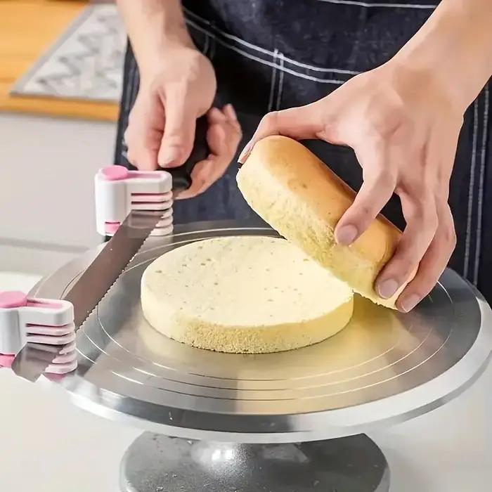 Trancheuse à pain et coupe-gâteau réglable à 5 couches, outil de cuisine créatif pour trancher et couper sans effort pour une utilisation domestique et du boulangerie, 2 pièces