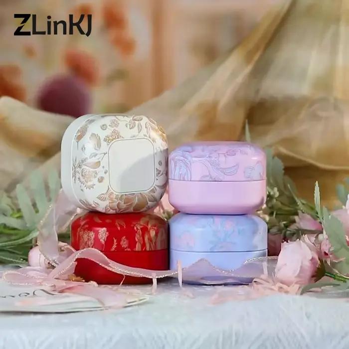 Boîte à thé scellée, conteneur de rangement de cuisine, pot carré en étain, boîte à bonbons, boîte à thé à fleurs Vintage, boîtes universelles en fer blanc