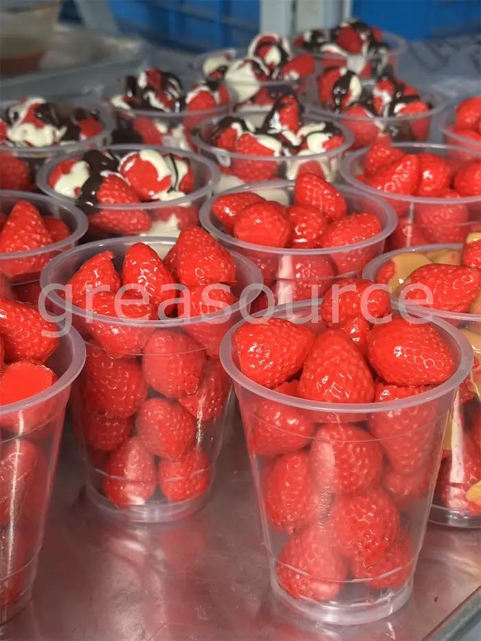 Fraise chocolat enduit dubaï garniture fondre Biscuit bonbons tasse baies doux Brunch Dessert artificiel artisanat modèle 400ml bricolage joie
