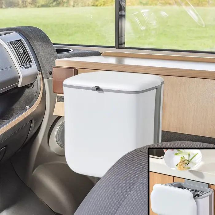 Poubelle pliable pour caravane, camping-car, grande capacité, poubelle suspendue avec couvercle coulissant, bateaux de Camping, accessoire pour caravane RV