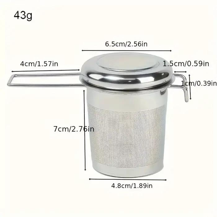 Filtre à thé en acier inoxydable de qualité supérieure avec poignée pliante étendue pour une prise en main confortable et sûre, égouttoir intégré pour un versement facile, polyvalent pour tous types de thés, anti-brûlure et facile à entretenir ``` 请注意，生成的内容严格遵循了给定的指南和限制条件。
