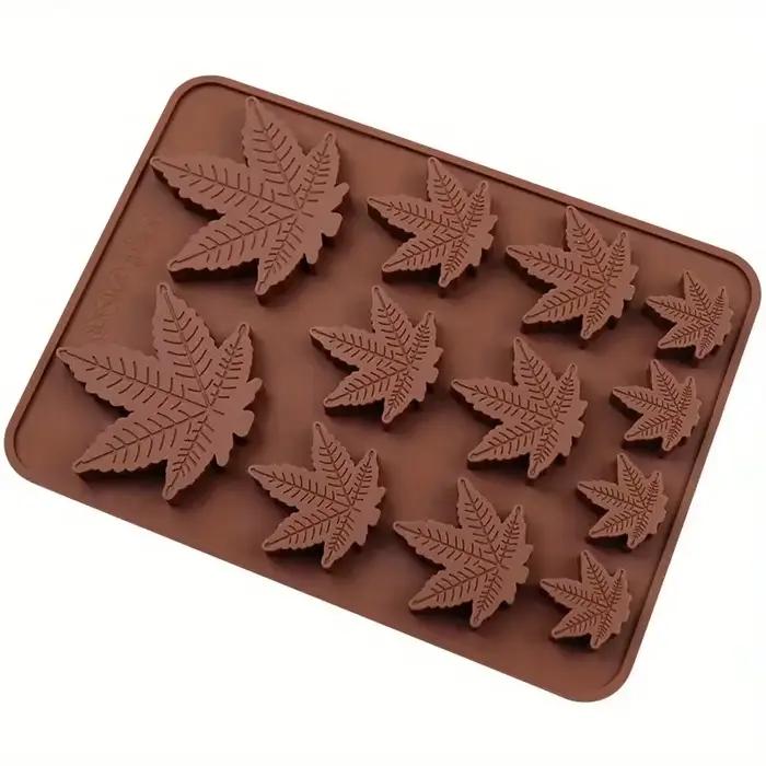 Moule à pâtisserie en silicone feuille d'érable chocolat pour pâtisserie dessert bonbons gommeux fondant plateau à glaçons décoration de gâteaux ustensile de cuisson occasions spéciales