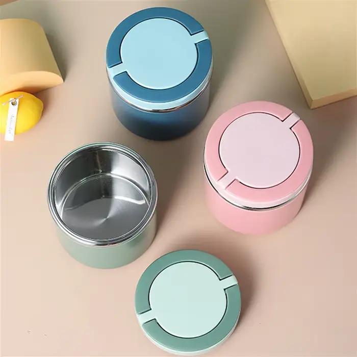 Boîte à bento isolée en acier inoxydable avec poignée, thermos à soupe, bocal à aliments, récipient à lunch, récipient pour aliments froids et chauds