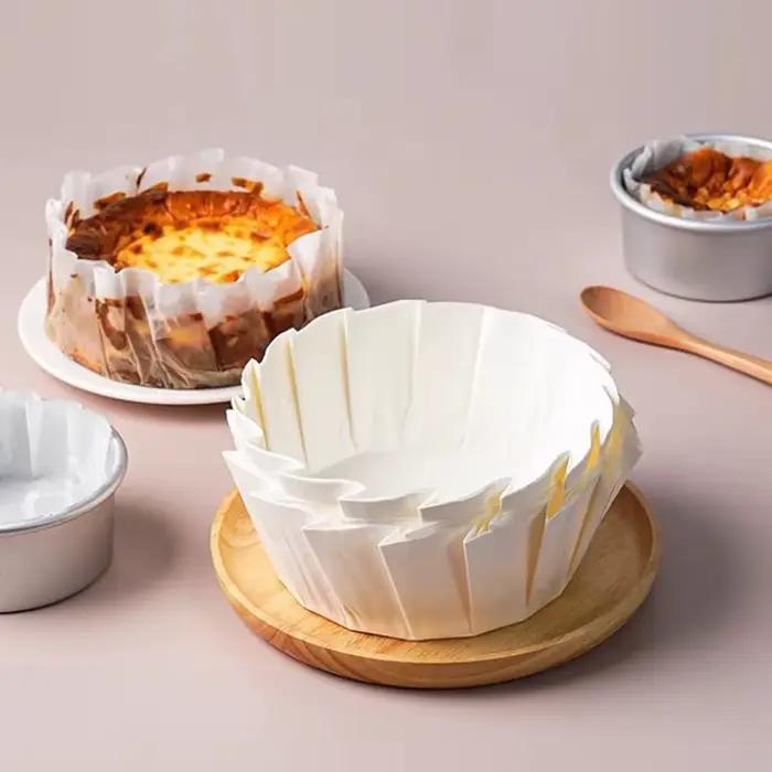 Moule en papier pliable pour gâteau au fromage basque