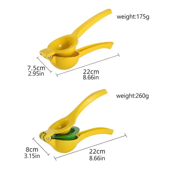 Presse-agrumes manuel 2 en 1 portable en alliage d'aluminium pour jus de fruits frais et naturel à offrir pour des occasions spéciales