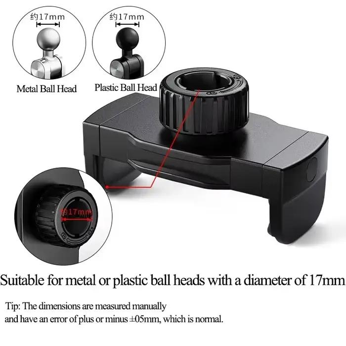 Support de téléphone pour voiture avec clip à ressort amélioré Eary, compatible avec tous les téléphones portables de 4 à 7 pouces, pour fixation sur grille d'aération.