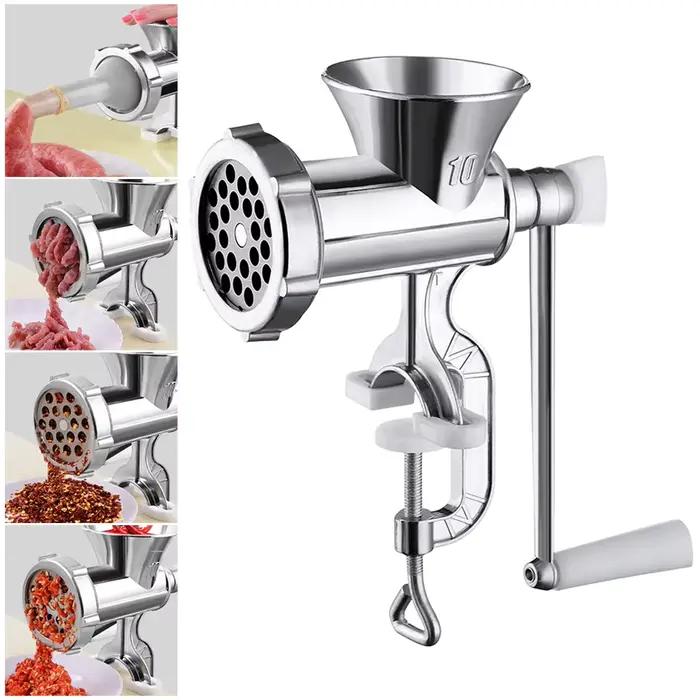 Hachoir à viande manuel pour saucisses faites maison, hamburger fait maison, petit hachoir à viande, opération à manivelle, cuisine à domicile