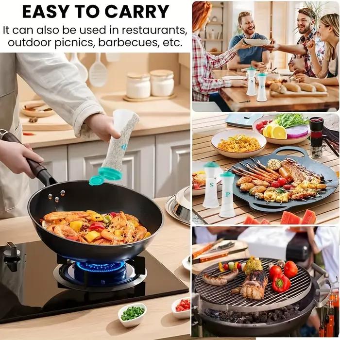 Ensemble de 2 grands salières et poivrières avec couvercles - Parfait pour la cuisine à domicile
