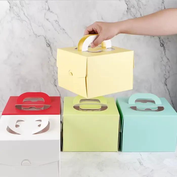 Boîte à gâteaux colorée en carton pour fête d'anniversaire enfant mariage noël saint valentin occaions spéciales 50 pièces lot