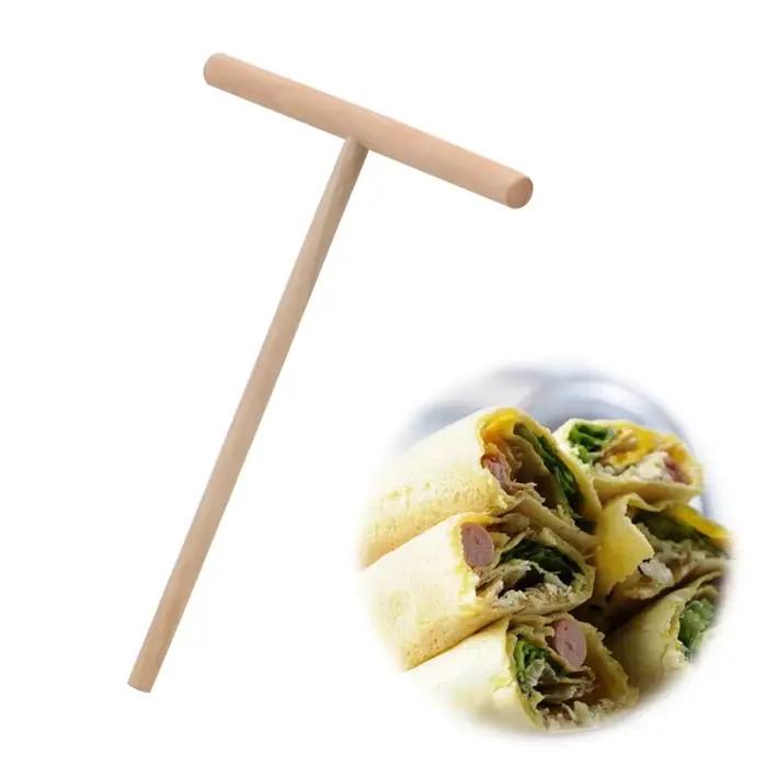 Crêpière en bois en forme de T