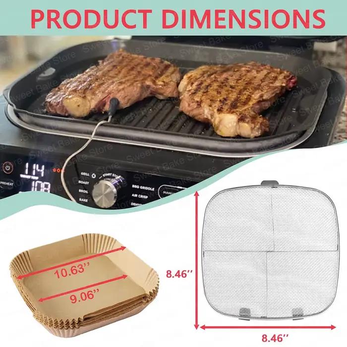 Protection contre les éclaboussures et tapis en papier pour friteuse à Air, pour Ninja AG300 AG301 AG400 AG301C AG300C, Foodi Ninja 5 en 1 Smart Xl, écran en maille pour gril intérieur