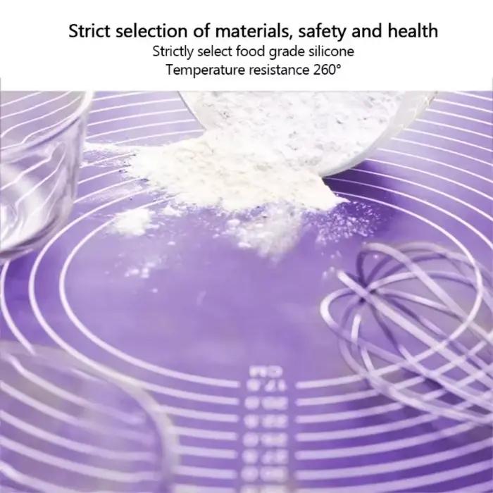 Lot de 2 tapis de pâtisserie en silicone antidérapants